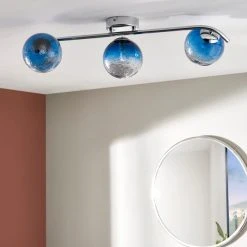 Dunelm Torbay Blue Bathroom 3 Light Semi Flush Ceiling Fitting 9 Dunelm Torbay Blue Bathroom 3 Light Semi Flush Ceiling Fitting -Dunelm Shop 30789863 alt01