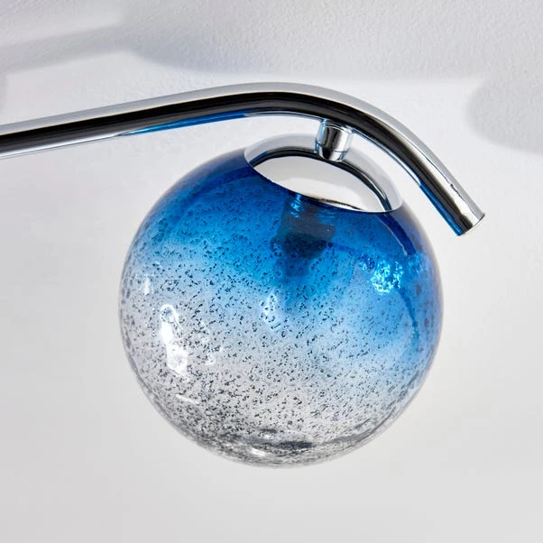 Dunelm Torbay Blue Bathroom 3 Light Semi Flush Ceiling Fitting 6 Dunelm Torbay Blue Bathroom 3 Light Semi Flush Ceiling Fitting - Image 4