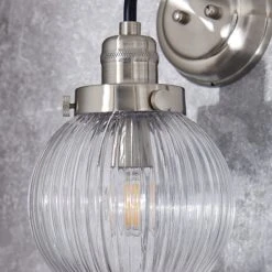 Dunelm Broden Ribbed Chrome Wall Light -Dunelm Shop 30789885 alt02