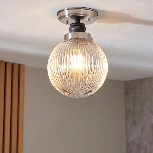 Dunelm Broden Ribbed 1 Light Flush Bathroom Ceiling Fitting 3 Dunelm Broden Ribbed 1 Light Flush Bathroom Ceiling Fitting