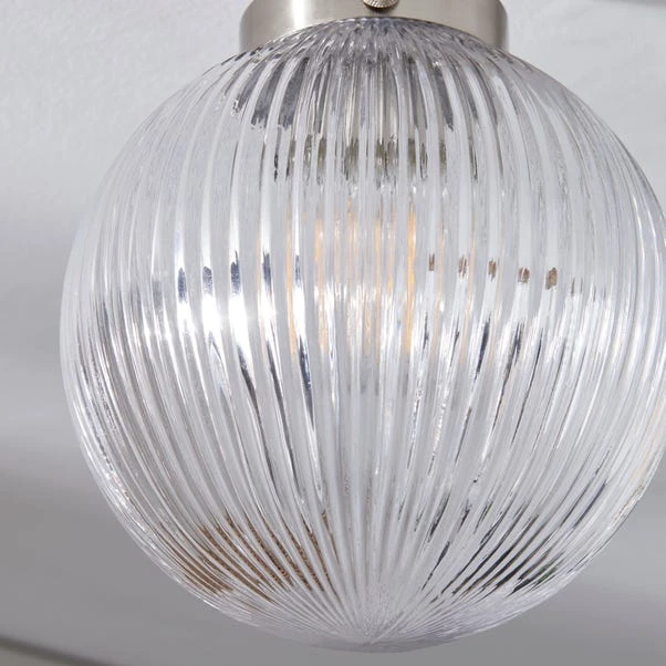 Dunelm Broden Ribbed 1 Light Flush Bathroom Ceiling Fitting 5 Dunelm Broden Ribbed 1 Light Flush Bathroom Ceiling Fitting - Image 3