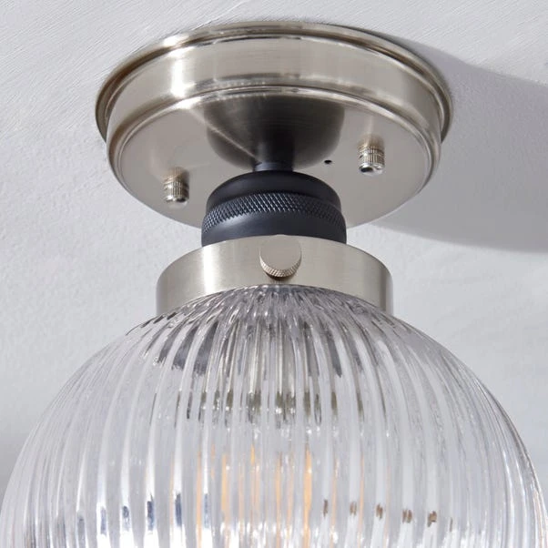 Dunelm Broden Ribbed 1 Light Flush Bathroom Ceiling Fitting 6 Dunelm Broden Ribbed 1 Light Flush Bathroom Ceiling Fitting - Image 4
