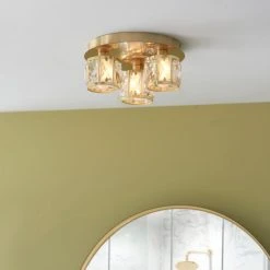 Dunelm Kylie Bathroom 3 Light Flush Ceiling Fitting