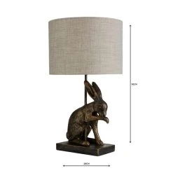 Dunelm Hare Licking Paw Table Lamp Ant Brs 10 Dunelm Hare Licking Paw Table Lamp Ant Brs -Dunelm Shop 30792140 alt04