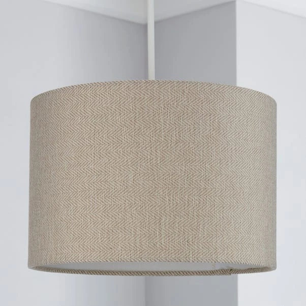 Dunelm Lennox Herringbone Lamp Shade 28cm Grey 4 Dunelm Lennox Herringbone Lamp Shade 28cm Grey - Image 2
