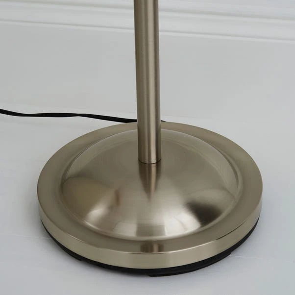 Dunelm Marble Glass Satin Nickel Floor Lamp 4 Dunelm Marble Glass Satin Nickel Floor Lamp - Image 2