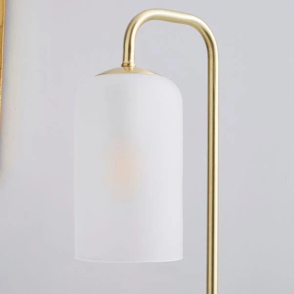 Dunelm Palazzo Frosted Glass Table Lamp Gold 5 Dunelm Palazzo Frosted Glass Table Lamp Gold - Image 3
