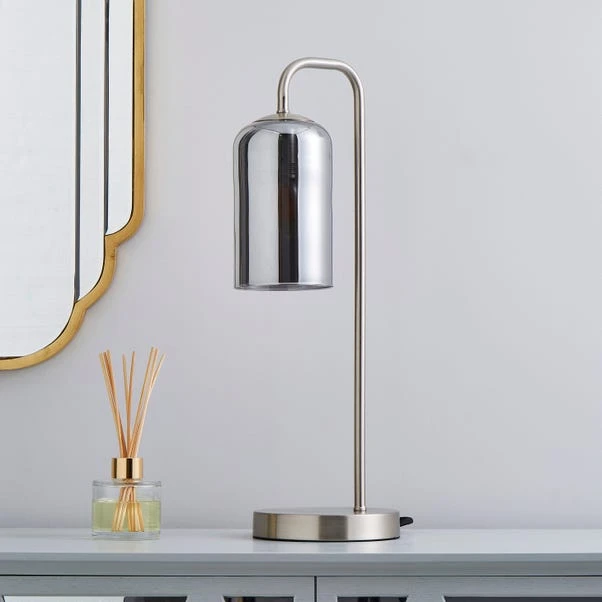 Dunelm Palazzo Smoked Glass Table Lamp 4 Dunelm Palazzo Smoked Glass Table Lamp - Image 2