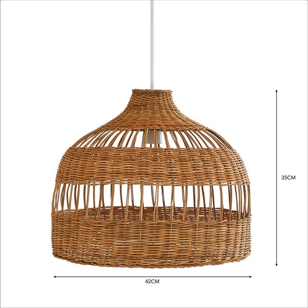 Dunelm Priyanka Rattan Easy Fit Pendant 7 Dunelm Priyanka Rattan Easy Fit Pendant - Image 5