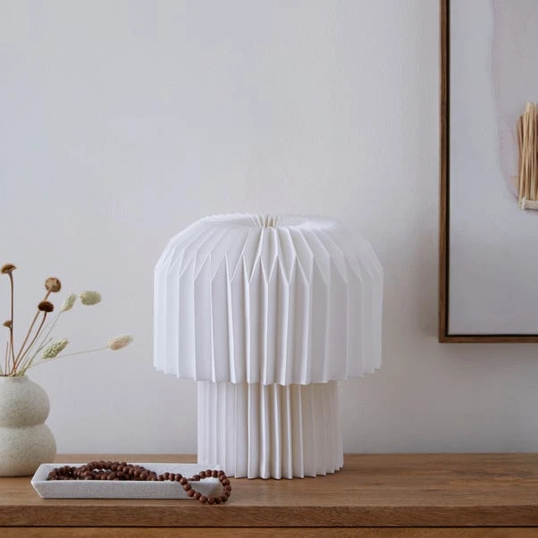 The Edited Life Origami Paper Table Lamp 38cm Mushroom 4 The Edited Life Origami Paper Table Lamp 38cm Mushroom - Image 2