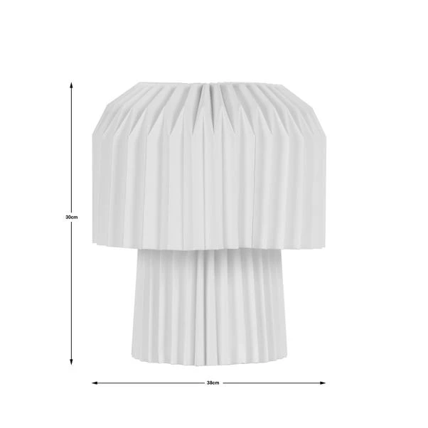 The Edited Life Origami Paper Table Lamp 38cm Mushroom 6 The Edited Life Origami Paper Table Lamp 38cm Mushroom - Image 4