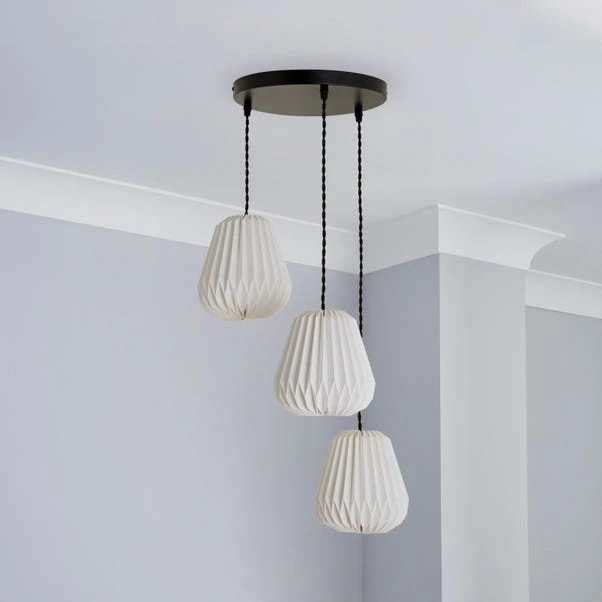 The Edited Life Origami 3 Light Paper Cluster Ceiling Fitting 4 The Edited Life Origami 3 Light Paper Cluster Ceiling Fitting - Image 2