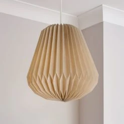 The Edited Life Origami Decagon Paper Pendant Grey