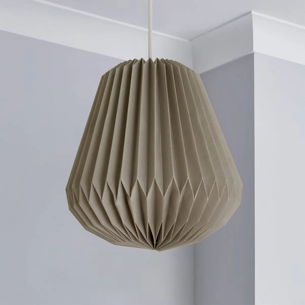 The Edited Life Origami Decagon Paper Pendant Grey 4 The Edited Life Origami Decagon Paper Pendant Grey - Image 2