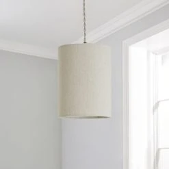 Dunelm Luna 15cm Cylinder Shade Natural -Dunelm Shop 30796676 alt01