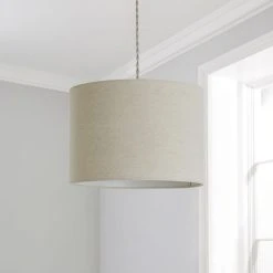 Dunelm Luna 28cm Drum Shade Natural 7 Dunelm Luna 28cm Drum Shade Natural -Dunelm Shop 30796678 alt01
