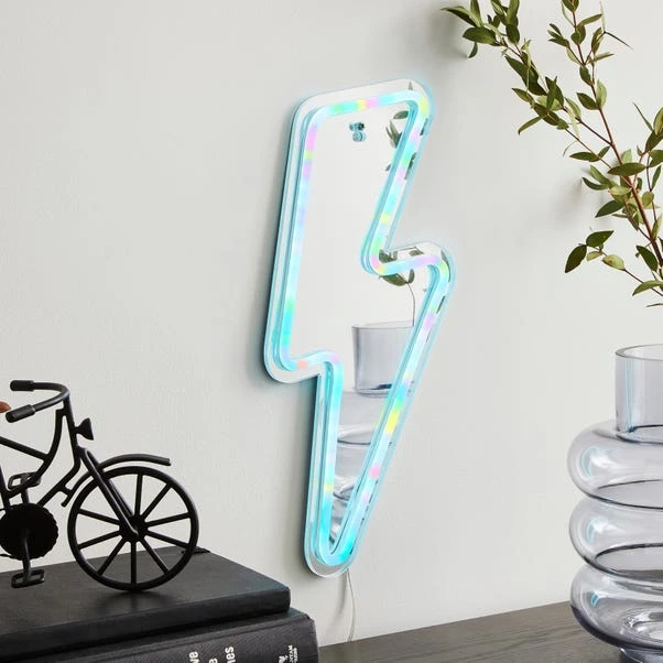 Dunelm Lightning Bolt Neon Sign 8 Dunelm Lightning Bolt Neon Sign - Image 6