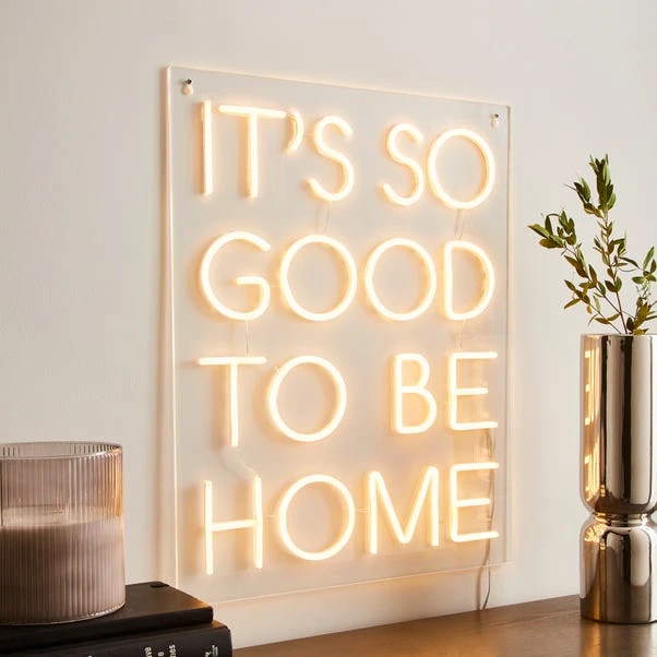 Dunelm Good To Be Home Neon Sign 3 Dunelm Good To Be Home Neon Sign