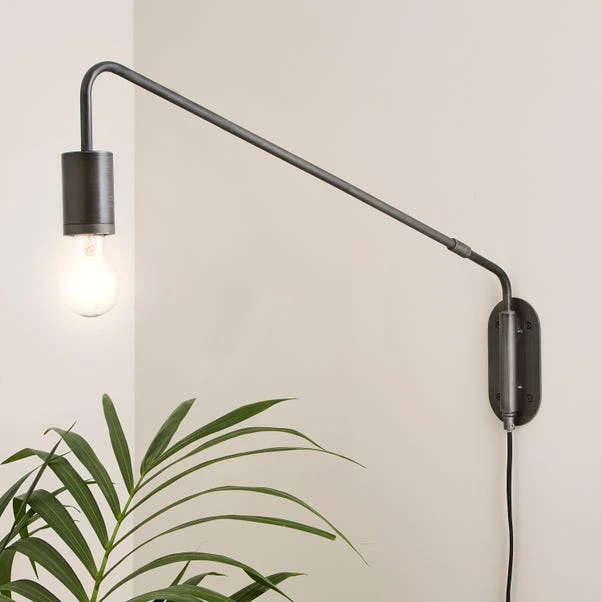 Dunelm Braddy Arc Plug In Wall Light 3 Dunelm Braddy Arc Plug In Wall Light