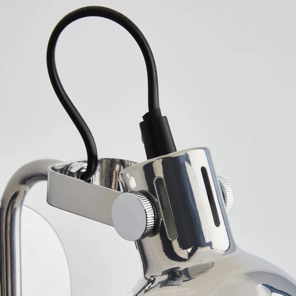 Dunelm Issac Chrome Effect Plug In Wall Light 5 Dunelm Issac Chrome Effect Plug In Wall Light - Image 3