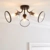 Dunelm Lenny 3 Light Semi Flush Ceiling Fitting 1 Dunelm Lenny 3 Light Semi Flush Ceiling Fitting -Dunelm Shop 30798648