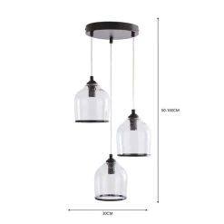 Dunelm Lenny 3 Light Cluster Ceiling Fitting 13 Dunelm Lenny 3 Light Cluster Ceiling Fitting -Dunelm Shop 30798652 alt05