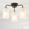 Dunelm Palazzo Semi Flush 3 Frosted Light Fitting 2 Dunelm Palazzo Semi Flush 3 Frosted Light Fitting -Dunelm Shop 30798679