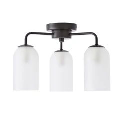 Dunelm Palazzo Semi Flush 3 Frosted Light Fitting 10 Dunelm Palazzo Semi Flush 3 Frosted Light Fitting -Dunelm Shop 30798679 alt04