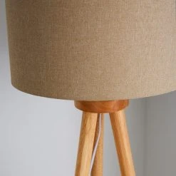 Dunelm Jandia Wooden Tripod Natural Floor Lamp -Dunelm Shop 30801900 alt03