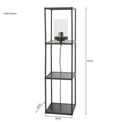 Dunelm Cole Midi Shelved Floor Lamp Black -Dunelm Shop 30802423 alt05