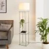 Dunelm Wendell Glass Shelved Floor Lamp -Dunelm Shop 30802429