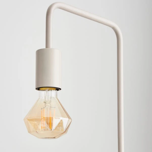 Dunelm Aubrey Exposed Bulb Floor Lamp With Table Grey 4 Dunelm Aubrey Exposed Bulb Floor Lamp With Table Grey - Image 2