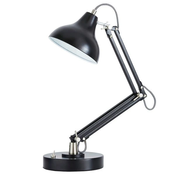 Dunelm Archibald Articulated Black Desk Lamp 6 Dunelm Archibald Articulated Black Desk Lamp - Image 4