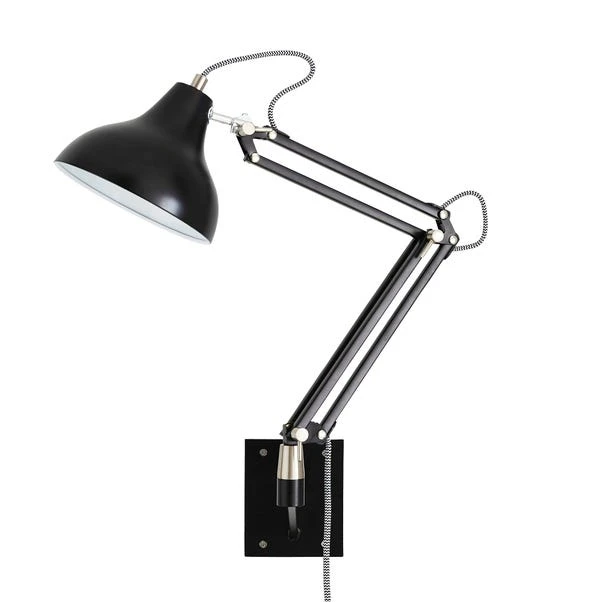 Dunelm Archibald Articulated Black Wall Light 5 Dunelm Archibald Articulated Black Wall Light - Image 3