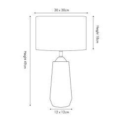 Pacific Lifestyle Artemis Tall Table Lamp -Dunelm Shop 30803400 alt04