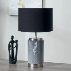 Pacific Lifestyle Carrara Grey Small Table Lamp