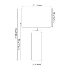 Pacific Lifestyle Carrara Grey Tall Table Lamp 11 Pacific Lifestyle Carrara Grey Tall Table Lamp -Dunelm Shop 30804012 alt04