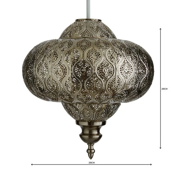Dunelm Lucena Fretwork Silver Easy Fit Pendant 6 Dunelm Lucena Fretwork Silver Easy Fit Pendant - Image 4