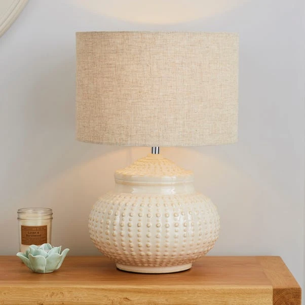 Dunelm Zeeburg Urchin Ceramic Cream Table Lamp 3 Dunelm Zeeburg Urchin Ceramic Cream Table Lamp
