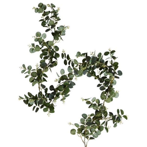 Dunelm Eucalyptus Green Lit Garland 7 Dunelm Eucalyptus Green Lit Garland - Image 5