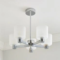 Dunelm Erin Frosted 5 Light Ceiling Fitting 9 Dunelm Erin Frosted 5 Light Ceiling Fitting -Dunelm Shop 30818152 alt01