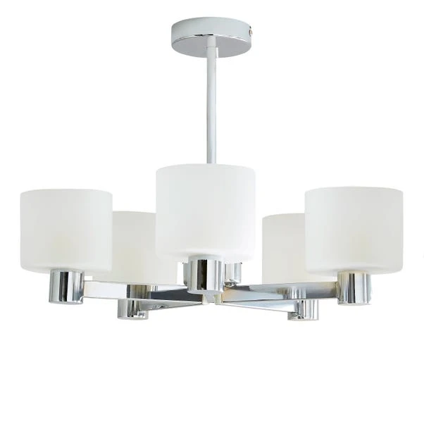 Dunelm Erin Frosted 5 Light Ceiling Fitting 7 Dunelm Erin Frosted 5 Light Ceiling Fitting - Image 5