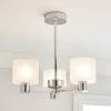 Dunelm Erin Frosted 3 Light Ceiling Fitting