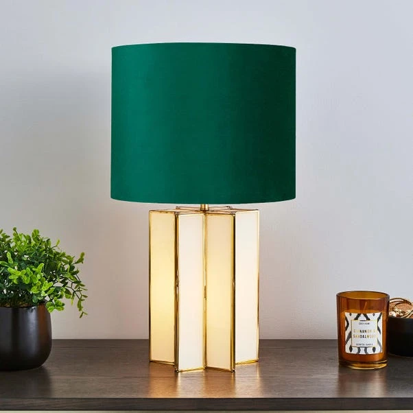 Dunelm Virgo Green Star Glass Table Lamp 3 Dunelm Virgo Green Star Glass Table Lamp