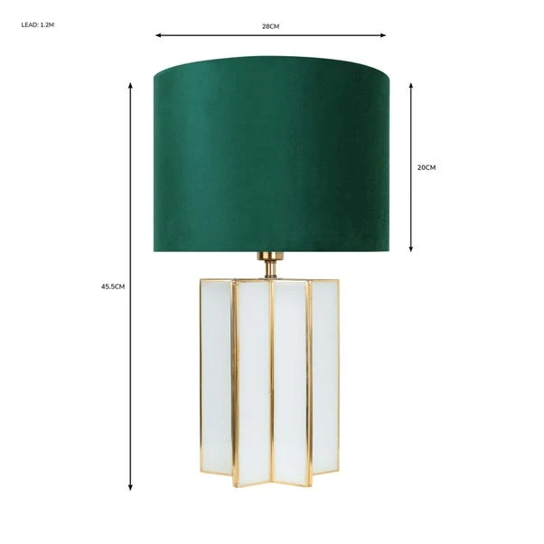 Dunelm Virgo Green Star Glass Table Lamp 6 Dunelm Virgo Green Star Glass Table Lamp - Image 4