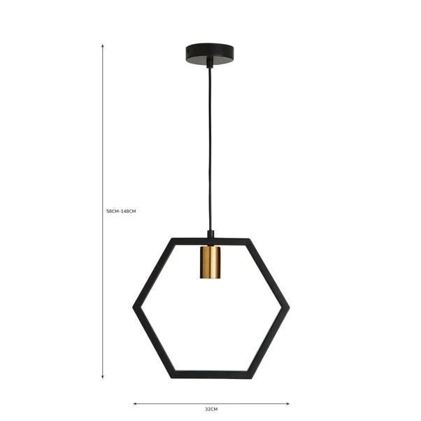 Dunelm Hexa 1 Light Ceiling Fitting 7 Dunelm Hexa 1 Light Ceiling Fitting - Image 6