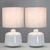 Dunelm Oslo Set Of 2 Ceramic Dove Grey Table Lamp 1 Dunelm Oslo Set Of 2 Ceramic Dove Grey Table Lamp -Dunelm Shop 60210631