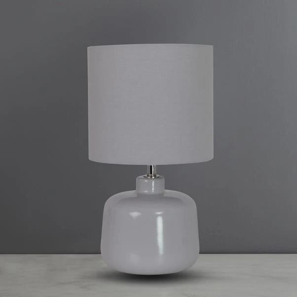 Dunelm Oslo Set Of 2 Ceramic Dove Grey Table Lamp 5 Dunelm Oslo Set Of 2 Ceramic Dove Grey Table Lamp - Image 3